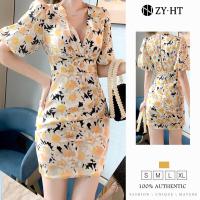 ราคา ZY HT EraVogue เดรสผู้หญิง เดรสสีเหลือง เดรสไปงานแต่ง ชุดไปทะเล เดรสมินิ เดรสผ้าซาติน เดรสลายดอก เดรสออกงาน เดรสเซ็กซี่ เดรสเกาหลี 4075 (6773042792)
