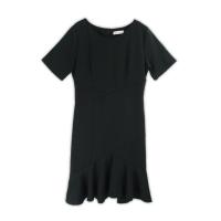 ราคา เดรสคอกลมแขนสั้นตัดต่อเฉียง Short Sleeve Dress ชุดเดรสสุภาพ เดรสใส่ทำงาน เดรสออกงาน สีดำ by Dress Code (16439394363)