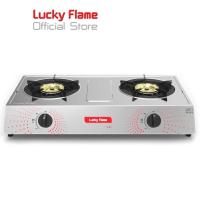 ราคา Lucky Flame ลัคกี้เฟลม AT 142 At142 หัวเตาสเตนเลส ฝาทองเหลือง ไฟแรง ประกันระบบจุด 5 ปีสินค้าพร้อมส่ง (11840173043)
