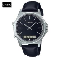 ราคา Velashop นาฬิกาข้อมือคาสิโอ Casio Standard Analog Digital สายหนังสีน้ำเงิน หน้าปัดสีดำ รุ่น MTP VC01L 1EUDF MTP VC01L 1E MTP VC01L (20986236638)