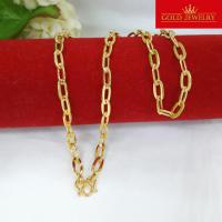 ราคา เครื่องประดับ สร้อย สร้อยคอ สร้อยคอทอง สร้อยคอทองคำ เศษทองคำเยาวราช ลายโซ่ฝรั่ง น้ำหนัก 1บาท ความยาวสวมหัวได้ (1399994030)
