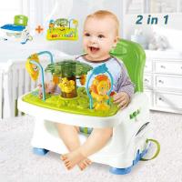 ราคา Kids castle เก้าอี้นั่งทานข้าวเด็กมีของเล่นแบบพกพา 2 in 1 Baby Dining Chair Play Table Portable Baby Product Dining Chair Baby Dining Chair Music Play Table (20691246456)