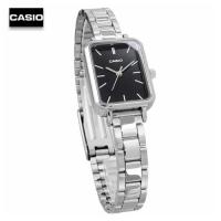 ราคา Velashop นาฬิกาข้อมือผู้หญิงคาสิโอ Casio Standard สายสแตนเลส หน้าปัดดำ รุ่น LTP V009D 1EUDF LTP V009D 1E LTP V009D (17910340006)