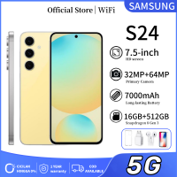 ราคา COD SUMSUNG S24 โทรศัพท์ Android 16GB 512GB กล้อง 64MP HD สมาร์ทโฟนขนาด 7 5 นิ้ว แบตเตอรี่ขนาดใหญ่ 7000mAh โทรศัพท์มือถือราคาถูก WiFi ซิมการ์ดแบบคู่ สแตนด์บายคู่ (21199426032)