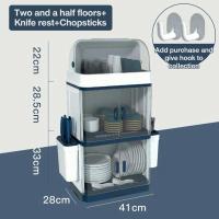 ราคา TUSSAH ที่วางจาน 2 3ชั้น ชั้นวางจาน พร้อมถาดรองน้ำ ที่คว่ำแก้ว ที่คว่ำจาน ชั้นวางจานแบบปิด ขนาดใหญ่ มีฝาปิด กันฝุ่นละออง กันแมลง (19605369783)