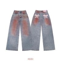 ราคา DADDY Pink Ribbon Jeans กางเกงยีนส์สีอ่อน สุดน่ารัก (21993472692)