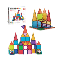 ราคา PicassoTiles 63 Pc Magnetic Tile Brick Block STEM Learning Set (22888107753)