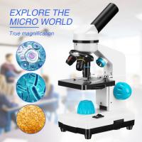 ราคา TTLIFE 100 2000X Magnification Student Scientific Experiment Biological Microscope with Microscope Slides Set Phone Adapter Powerful Biological Microscopes for School Laboratory Home Education (124305