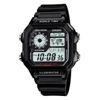ราคา Casio นาฬิกา Worldtime sport สีดำ สายเรซิ่น รุ่น AE 1200WH 1AVDF ประกัน CMG (646996818)