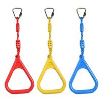 ราคา 3Pcs Colorful Swing Gymnastic Rings Outdoor Backyard Play Sets Playground Equipment Climbing Ring Obstacle Ring for Kids (22596494142)