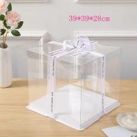 ราคา กล่องเค้กใส กล่องเค้กใสทรงสูง ฐานสีขาว ไม่รวมริบบิ้น กล่องเค้ก กล่องตุ๊กตา กล่องเค้กบาร์บี้ วัสดุ PET เกรดอาหาร กล่องใสใส่เค้ก ทรงสี่เหลี่ยม กล่องเค้ก 2 ปอนด์ 3 ปอนด์ ฝาใส ฐานสีขาวเคลือบไข กล่องเค้กทร