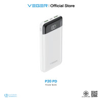 ราคา พาวเวอร์แบงค์ VEGER P20PD Power Bank 20000mAh รองรับการชาร์จเร็ว 20W PD รับประกันสินค้า 1 ปี (16601445643)