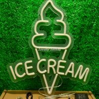 ราคา ป้ายไฟLED ป้ายไฟนีออน ป้ายไฟอะคริลิค ป้ายไฟหน้าร้าน ป้ายไฟ ice cream แบบเสียบปลั๊กไฟ ป้ายไฟตกเเต่งร้าน (20985377305)
