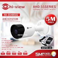 ราคา Hi view รุ่น HA 554B502 กล้องวงจรปิด AHD Bullet Camera 5MP 4in1 พร้อมAdapter 12V (16792397739)