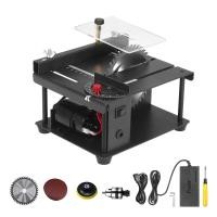 ราคา Multi Functional Table Saw Mini Desktop Saw Cutter Electric Cutting Machine Saw Blade Grinding Wheel Adjustable Speed Angle Adjustment 35MM Cutting Depth Wood Plastic Acrylic Cutting EU (15476237042)