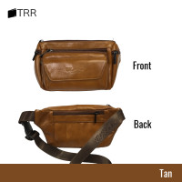 ราคา THAILEATHERGOODS กระเป๋าคาดเอว คาดอก หนังวัวแท้อย่างดี100 รุ่นใบใหญ่ฝาหน้ากระดุมแม่เหล็ก (13229036294)