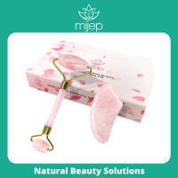 ราคา Rose Quartz Face Roller Gua Sha ลูกกลิ้งหินและกัวซานวดหน้า เครื่องมือเสริมความงามจากหินโรสควอตซ์แท้ 100 สำหรับนวดหน้า เครื่องมือบำรุงผิวหน้าทางแพทย์ศาสตร์จีนโบราณ ทางเลือกของ Jade derma roller (462200