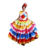 ราคา ERY TOP Lolanta ชุดเดรสเต้นรำกลีบดอกไม้สำหรับผู้หญิงชุดเดรสกระโปรง360องศาสไตล์สเปนชุดฟลามิงโก้สำหรับการแสดงบนเวทีกิจกรรมเป็นลูกค้าชุดสำหรับผู้ใหญ่ 1205 (21055165956)