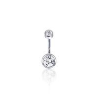 ราคา PiercingRoomByJay Round CZ Sterling Silver Belly Ring จิวสะดือ เพชรกลม เงินแท้ (19152608633)