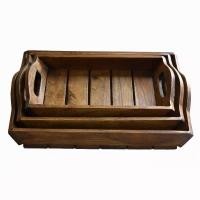 ราคา THAILUCKY ถาดไม้สัก ตะกร้าผลไม้ ถาดไม้หูโค้ง ถาดญี่ปุ่น วางแก้ว ถาดเสริฟอาหาร ถาดสี่เหลี่ยมใส่น้ำชา (17809482831)