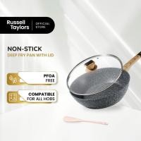 ราคา Russell Taylors กระทะเคลือบหินอ่อน ก้นลึก ไม่ติดกระทะ ใช้ได้กับเตาทุกประเภท Nonstick Marble Coated Deep Fry Pan 28CM (17486483898)