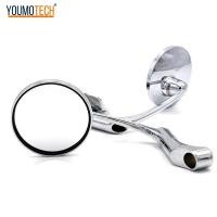 ราคา Universal รถจักรยานยนต์กระจกมองหลังด้านหลังด้านกระจกกระเป๋าติดจักรยานคลาสสิกสำหรับ KAWASAKI W800 VN900 CUSTOM VN900 คลาสสิก Vulcan S Honda Rebel 500 rebel 300 Modenas V15 Yamaha XV950R Bolt Benelli Le