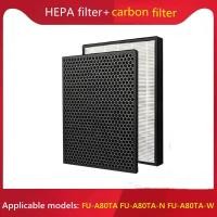 ราคา เหมาะสำหรับเครื่องฟอกอากาศSharp FU A80TA FU A80TA W FU A80TA Nแผ่นกรองฝุ่นHEPAถ่านกัมมันต์กำจัดกลิ่นPM2 5อุปกรณ์เสริมFZ A80SFE (6291638043)