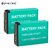 ราคา PALO แบตเตอรี่กล้อง Canon LP E17 พร้อมแท่นชาร์จ Li ion Battery LP E17 LPE17 for Canon EOS RP 8000D 800D 750D 760D 200D M3 M5 M6 (18752012016)
