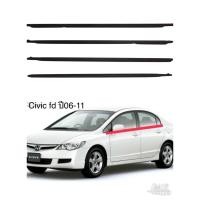 ราคา คิ้วรีดน้ำข้างประตู civic fd ปี2006 2011 (12582240130)