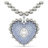 ราคา Duty Free เครื่องประดับคริสตัล Swarovski ของแท้สำหรับผู้หญิง hyperbola จี้เลียนแบบคริสตัลมุกรูปหัวใจสีฟ้าโรเดียมชุบ S925เงินสเตอร์ลิง (22710255671)