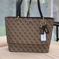 ราคา GUESS European and American new style Tote shoulder shopping handbag printed embossed large capacity business womens bag (21074398819)