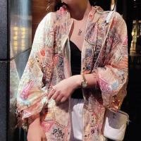 ราคา Womens Loose Sequin Embroidery Hooded Coats Straight Sleeve Cardigan Jacket Outerwear (20286697624)