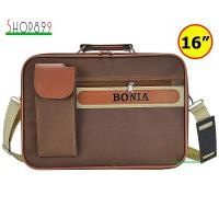 ราคา Shop 899 กระเป๋าสะพายไหล่ BONIA กระเป๋าถือ กระเป๋าใส่เอกสาร กระเป๋าทรงแมสเซนเจอร์ ขนาด 16 นิ้ว รุ่น 4621 (22276433289)