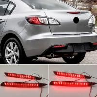 ราคา ไฟท้ายเบรคที่สะท้อนสำหรับรถ LED 1คู่สำหรับ Mazda 3 2010 2011 2012 2013 2014 2015 Bemper Belakang อุปกรณ์เสริมไฟสัญญาณเตือน (19944096788)