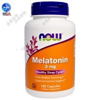 ราคา สต็อกสหรัฐอเมริกา Now Foods เมลาโทนินเมลาโทนิน3มก 180แคปซูลขวดใหญ่ราคาไม่แพง (22978986281)