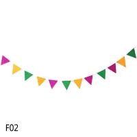 ราคา 12pcs 10x10cm Mini Flags Hanging Garland Bunting 2 5m String Streamers Birthday Wedding Decoration Fabric Banner Party Supplies (11359650079)