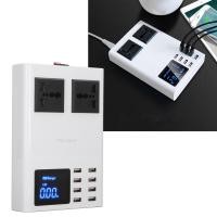 ราคา LED USB Charger Adapter Overvoltage Overcurrent Protection 8 พอร์ต USB LCD Charger Power Adapter (22815021505)