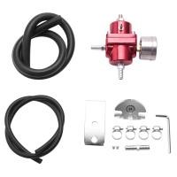 ราคา KOFQ Adjustable Fuel Pressure Regulator with Gauge Return Line 0 140 PSI Universal 6AN Kit Aluminum Red (22195998137)