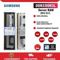 ราคา Samsung REG ECC เซิร์ฟเวอร์แรม DDR3 RAM Memoria 8GB 16GB 32GB 64GB PC3 10600R หน่วยความจำ PC3 12800L PC3 12800L รองรับเมนบอร์ด LGA 2011 (22964683328)