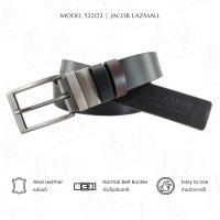 ราคา JACOB เข็มขัดหนังสีดำ สีน้ำตาลแบบใส่ได้สองด้าน รุ่น 52202 (22873918674)