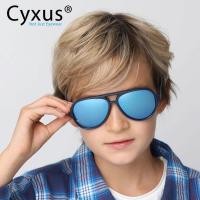 ราคา Cyxus เด็กแว่นกันแดดโพลาไรซ์ 100 UV400 Shades TAC เลนส์กีฬา ทุกวันสำหรับชายอายุ 4 12 เลนส์กระจกสีฟ้า (693310405)