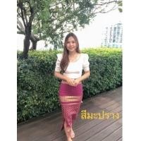 ราคา กระโปรงสกินนี่แท้100 ยืดทั้งตัวแบบสวม ไม่สม้อค ทรงผ่า3in1 ผ่าหน้า ข้าง หลัง ลายพิกุล เอว24 38 ยาว35นิ้ว กระโปรงอย่างเดียวไม่รวมเสื้อนะคะ (17381798034)