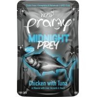 ราคา 48 ซอง Pramy Midnight Prey อาหารแมว สูตร Complete Balanced โปรตีนสูง เนื้อสัตว์เน้นๆ ช่วยบำรุงสุขภาพ มี 6 สูตร 80g (22024902625)