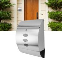 ราคา กล่องจดหมายติดผนังสแตนเลสความแข็งสูงกันฝนกล่องไปรษณีย์โค้ง Letterbox สำหรับ Home Outdoor (22186198141)