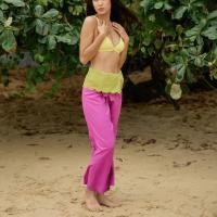 ราคา กางเกงเลลินิน 3 สี Ohana Love Wrap Pants seasalt and vinegar (23359986716)