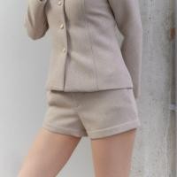 ราคา เปิดพรีรอบ3 CAMILLE TWEED Beige ชุดเซ็ท ผ้าทวิต เสื้อแขนยาวเข้ารูป เสริมไหล่ กางเกงขาสั้น (23366320346)