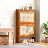 ราคา JJT จัดส่งฟรี ชั้นวางรองเท้า ไม้ไผ่แท้ 2 3 ชั้น แบบบานเปิดประตู ตู้รองเท้า ตู้เก็บรองเท้า ชั้นรองเท้า ที่วางรองเท้า ตู้วางรองเท้า ตู้ไม้ ชั้นวางไม้ ชั้นวางรองเท้าไม้ ชั้นเก็บรองเท้า Bamboo Shoe Cabine