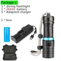 ราคา ไฟฉายดำน้ำ100ม ไฟฉาย Led Xm ชาร์จไฟได้ L2 18650 26650โคมไฟใต้น้ำไฟฉายกันน้ำ (18693068131)