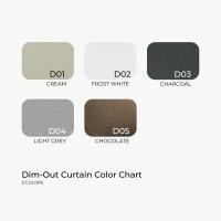 ราคา ผ้าม่านทึบแสง แบบหูกระเช้า Solstice Home ผ้า Dim Out สีพื้น พร้อมสายรวบ สั่งตัดตามขนาด ม่านหน้าต่าง (22094429741)