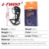 ราคา LTWOO ชุดลูกรอกตัวเปลี่ยนเกียร์หลังจักรยานชุดลูกรอกคาร์บอนไฟเบอร์ขนาดใหญ่13T 18T Jockey สำหรับ Shimano 105 R7000 R8000น้ำหนักเบา94G ล้อนำทางหลากสี (16575369157)